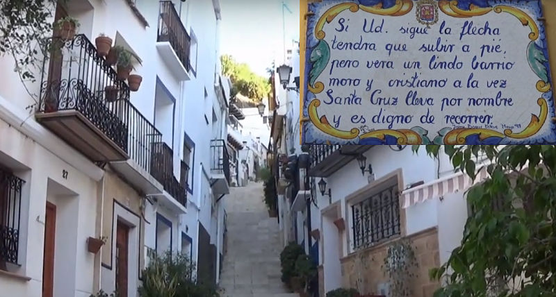Barrio de la Santa Cruz en Alicante